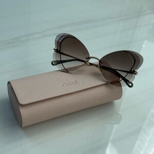 CHLOE Cat-Eye Gradient Sunglasses Authentic